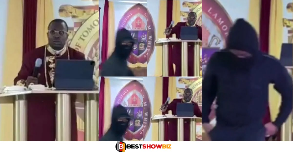 (Video) Bishop robbed at gunpoint while delivering sermon during live stream