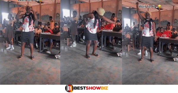 (Video) Female Teacher Finds New Way Of Teaching AS She Dances in Front of Students To Make Class Fun