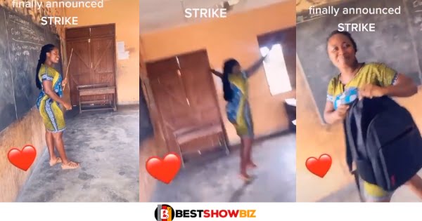 (Video) Female Teacher Jubilates In Class After She Was Told They Are On Strike