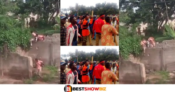 (Video) KTI Students Spotted Jumping Over School's Fence Wall After Engaging In a Fight With Another School