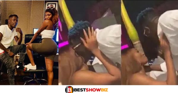 Video Of Shatta Wale, and Wendy Shay Chopping Kisses Surfaces