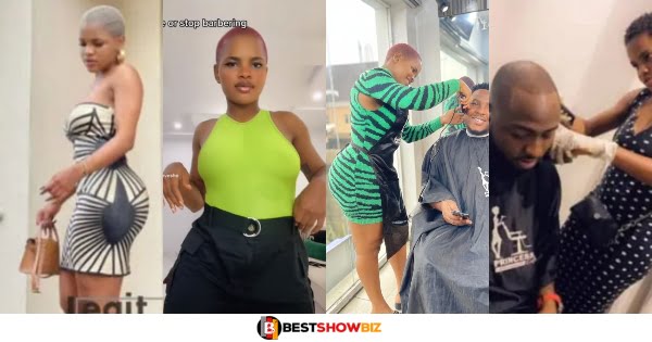 See beautiful photos of Davido's barber who is a good-looking Lady.
