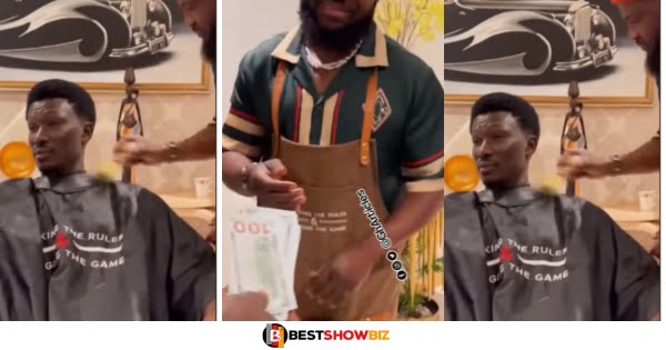 "You brag too much"- Netizens blast Cheddar for paying $1000 to a barber for a haircut (video)