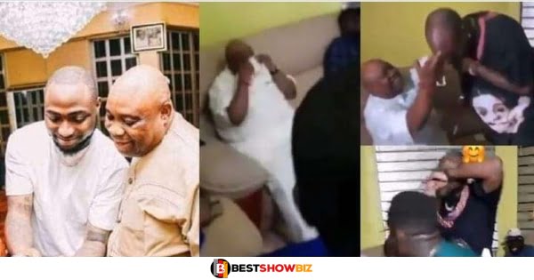 Watch the Emotional Moment Davido and His Uncle Ademola Adeleke Cried after PDP Won In the Elections (video)