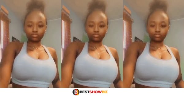 KNUST Student, Abena goes viral after a video of her undressing and showing her raw melons surfaced online.