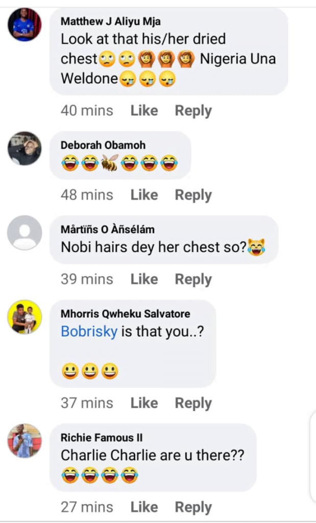 Reactions As Bobrisky Spotted With Hair On His Chest While Dressed As A Woman At A Wedding