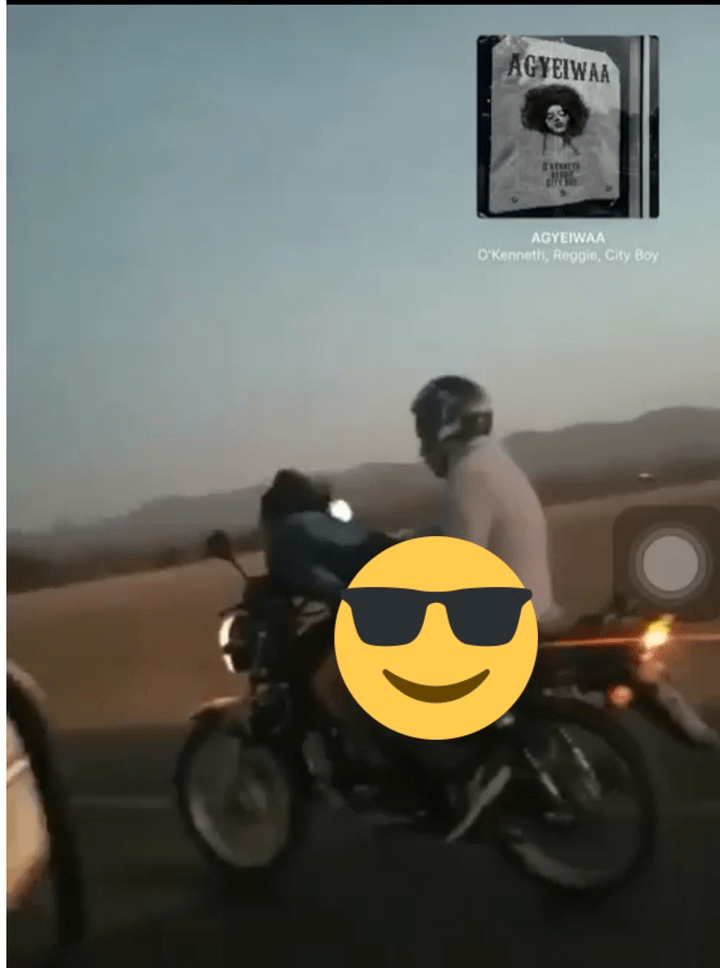 A Man Caught On Camera Chopping A Lady On Moving Motor Bike