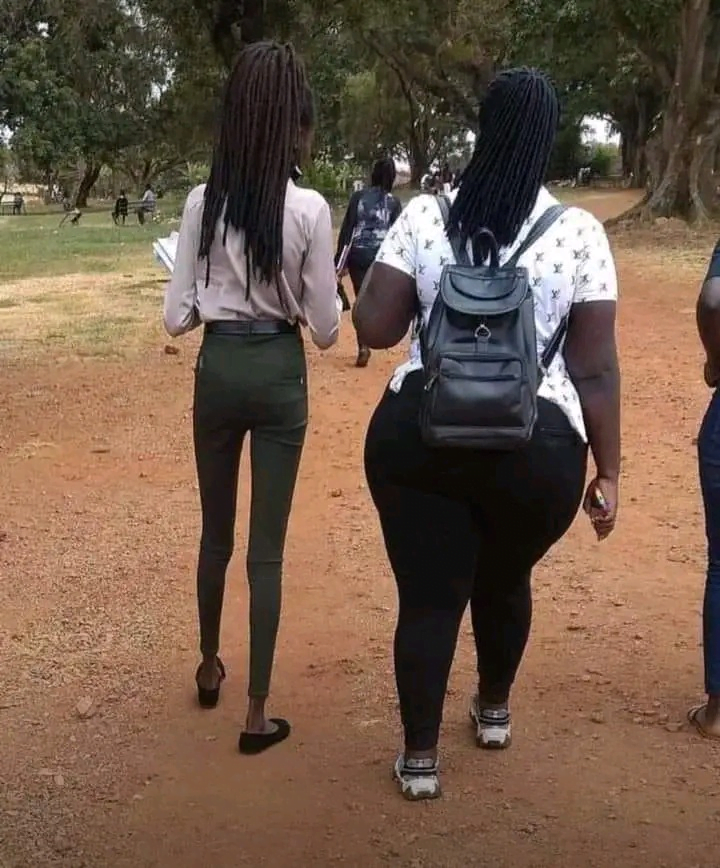 "This is addition and subtraction"- Netizens react to viral photo of two ladies walking together on University campus