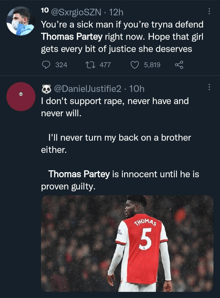 See how Ghanaians reacted to Thomas Partey's rape Allegations. (screenshots)