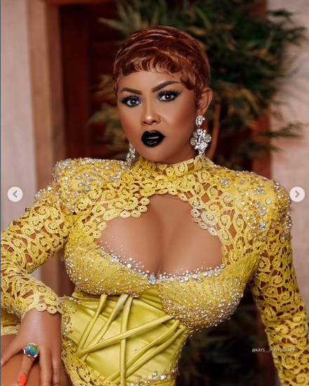 Nana Ama Mcbrown causes confusion online as she slays in a see-through dress (photos)