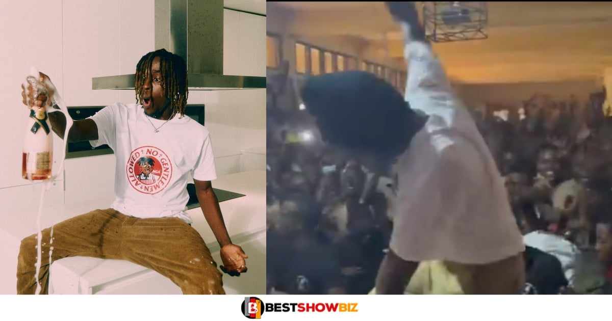 Police arrests Kofi mole whiles he was performing on stage for SHS students (video)