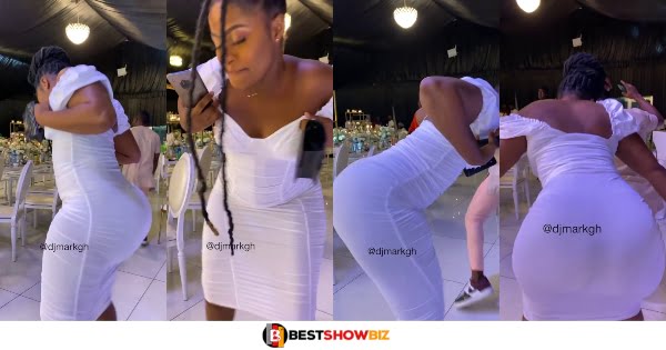 Beautiful lady with big 'baka' takes all the attention as she shakes her assets at a wedding (video)
