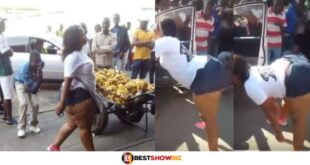 Lady with big nyἀsh causes confusion as she dances on the streets