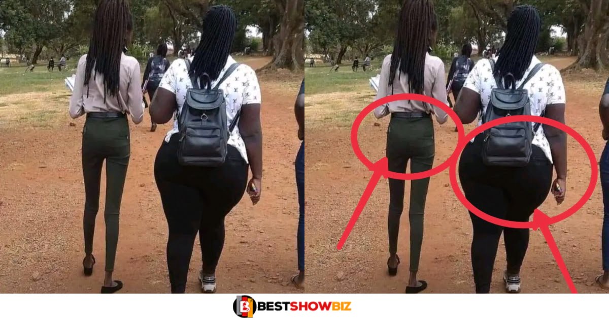 "This is addition and subtraction"- Netizens react to viral photo of two ladies walking together on University campus