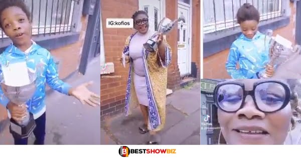 Tiktok star maa Linda celebrates as her son becomes the first black person to win the best student in his school (watch video)