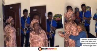 African Moms hate surprises, see how this mother reacted after her daughters gave her a birthday surprise (video)