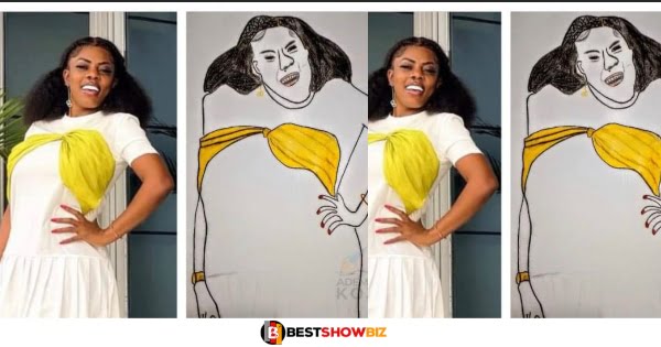 "I love the drawing more than the photo"- Nana Aba Anamoah speaks on a pencil drawing of herself