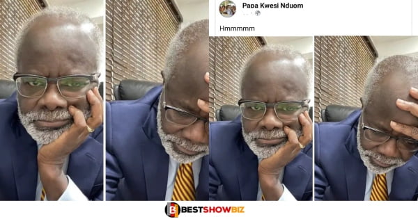 Ghanaians sad after Paa Kwesi Nduom Posted depressed photos of himself with 'hmmm' as the caption.