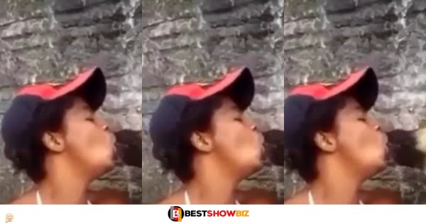 Broke Slay queen spotted k!ssing a Dog for money (watch video)