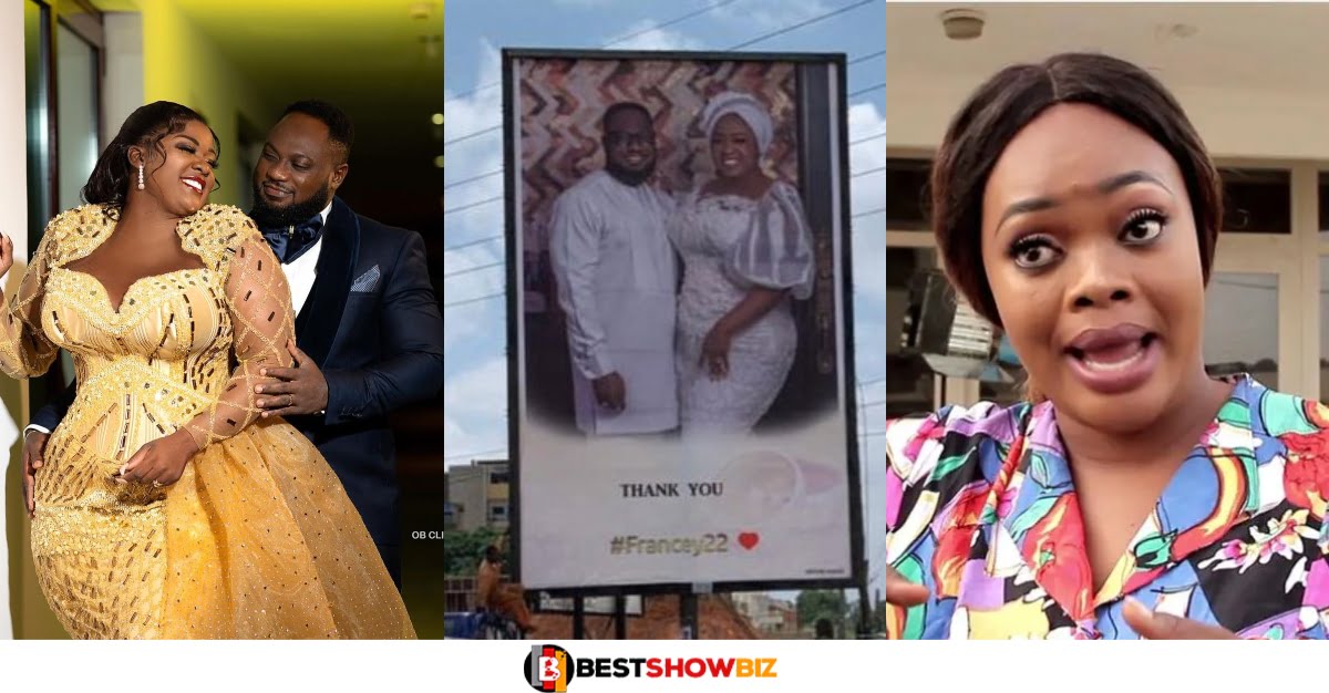 Bernice Asare Explains Why Tracey Boakye Mounted A Big Thank You Billboard After Her Marriage