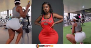 Hajia Bintu Displays Her Natural Big Nyãsh As She Storms Gym In New Video