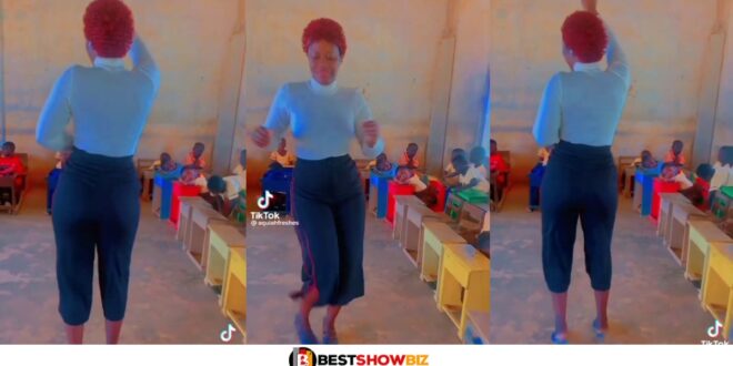 Class 1 Teacher Records Herself Tw3rking Infront Of The Kids In Class (Video)