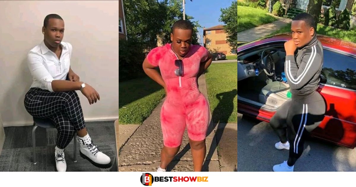 Meet The Guy Who Have The Shape Of A Woman And Dresses like A Woman (Photos)