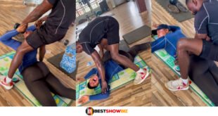 (Video) See What A Gym Instructor Was Spotted Doing To A Popular Actress
