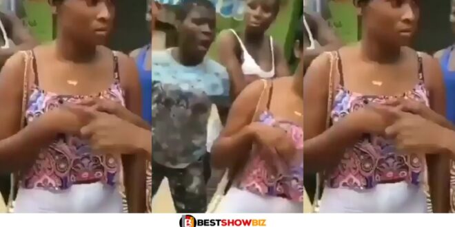 (Video) Beautiful Lady beaten and stripped nãkēd for sleeping with her friend's boyfriend.