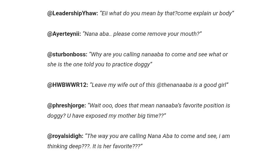 Serwaa Amihere reveals Nana Aba Anamoah's favourite s3x position