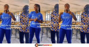 See The Priceless Reactions Of A Lecturer After Seeing A Female Student In Class (Video)