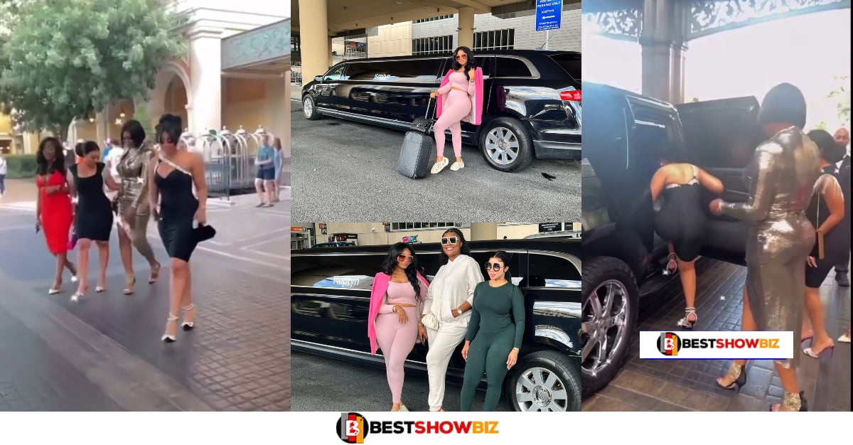 Serwaa Amihere Storms US With Her 'Big Girls' As She Organises Expensive Birthday For Her Sister In A Limousine (Video)