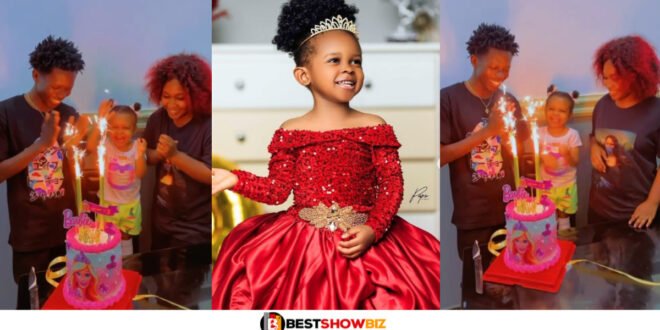 See The Beautiful Reaction Of Strongman’s Daughter As She Gets A Cake On Her 3rd Birthday (Video)