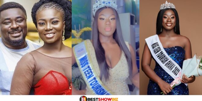 Stacy Amoateng And Okyeame Quophi's Daughter Calista, Crown As The Winner Of Miss Teen World (Videos)