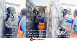 (VIDEO) Here Is What A Chinese Man Did To A Ghanaian Man Who Answered A Call While Working With Him