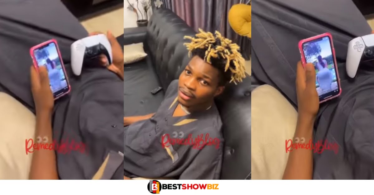 (VIDEO) Here Is What Lady Caught His Boyfriend Watching On His Phone