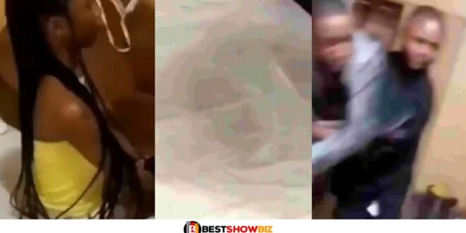 (Video) Angry Man Beats Up Slay Queen For Bedwetting After Sleeping Over