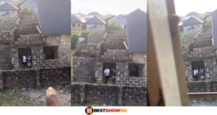 (Video) Woman Caught Chopping A 12-Year-Old Boy In An Uncompleted Building