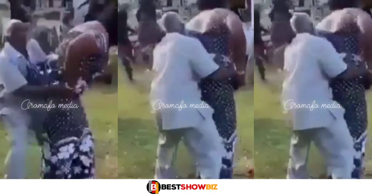 Watch How An Old Man Was Seriously Grinding A Woman At A Party (Video)