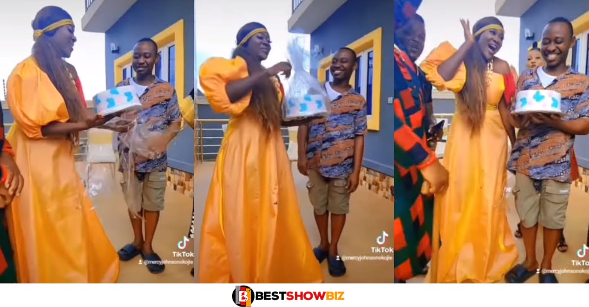 Watch The Beautiful Moment Mercy Johnson Surprised Younger Brother With Cake on His Birthday (Video)