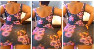Lady shakes her big 'baka' whiles alone in a room (watch video)