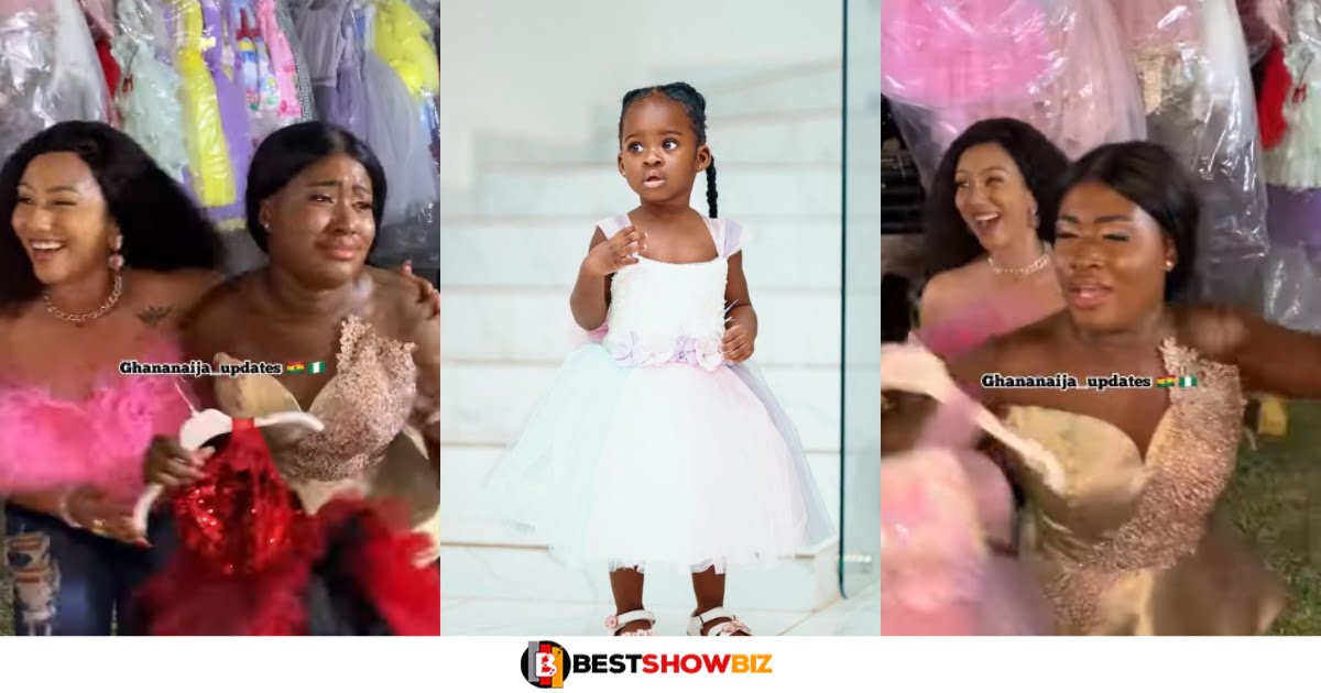 Fella Makafui gets emotional Over a dress she bought for her daughter (Watch video)