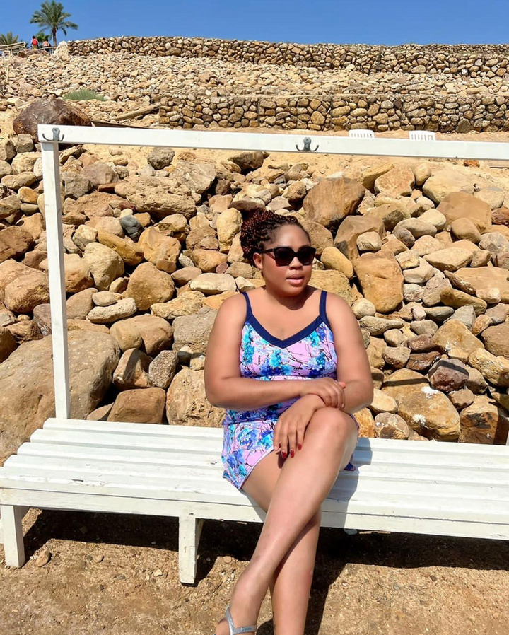 Regina Daniels and her mother causes stir after posting hot photos of themselves at a beach (see photos)