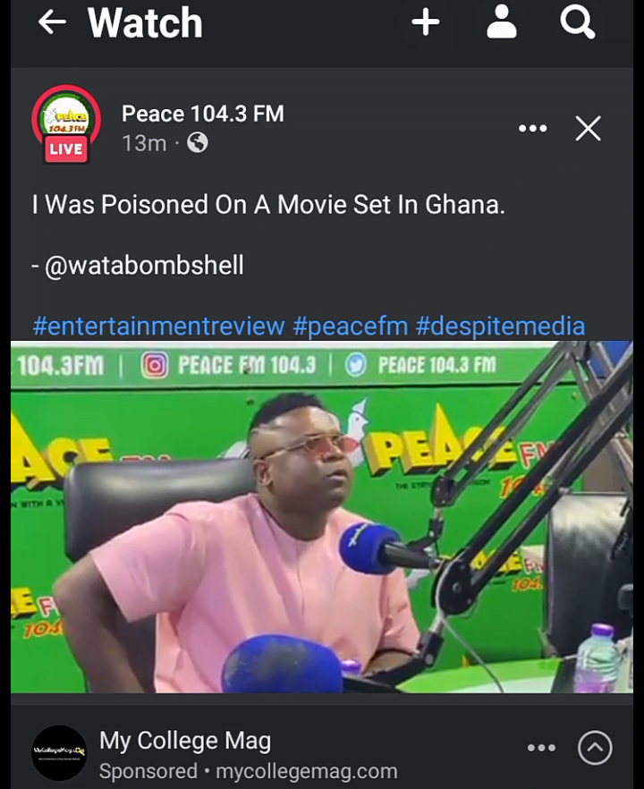 "I was poisoned while acting in Ghana"- Enoch Darko