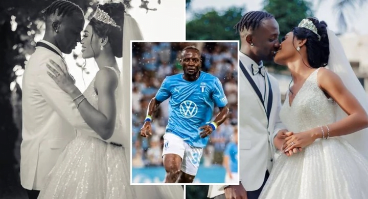 (Photos) Footballer sends brother to represent him at his wedding while he seals transfer deal