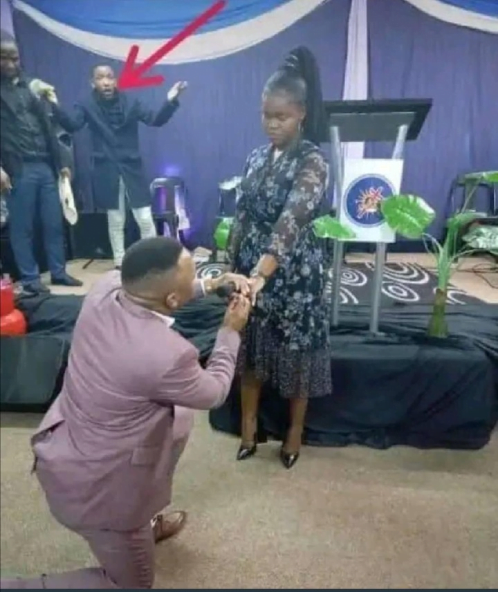 Man collapses in church as he witnesses a surprise proposal during service