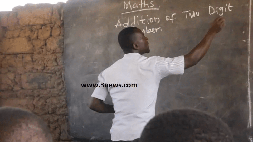 Meet Mensah Kwame, The 36-year-old Teacher who swims to school everyday