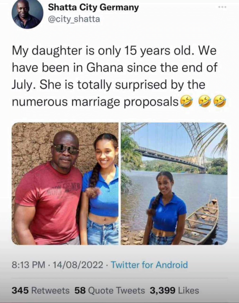 "Ghanaian men have started proposing to my daughter whom I brought from Germany, she is just 15 years"- German Borga reveals