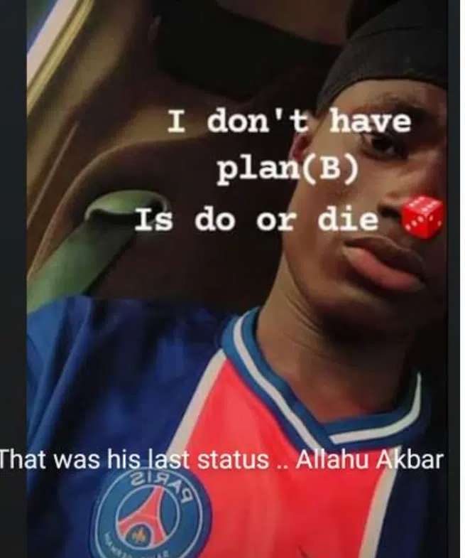 A young boy dies in a car accident a few hours after making a Facebook post about his death (Photos)