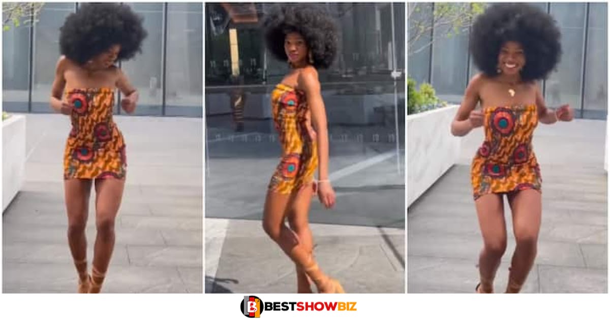 Slim and tall lady warm hearts on social media with her dance moves (watch video)